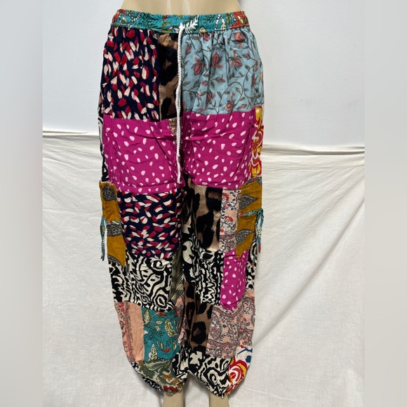 Unisex handmade boho hippie aladdin alibaba harem yoga pants one size women men - Picture 1 of 5